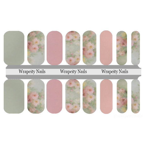 Oil Painted Roses Nail Wrap