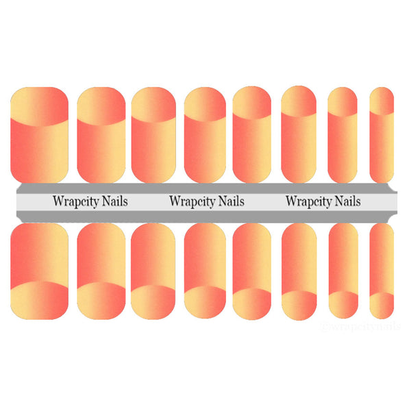 Optical Orange Nail Wrap