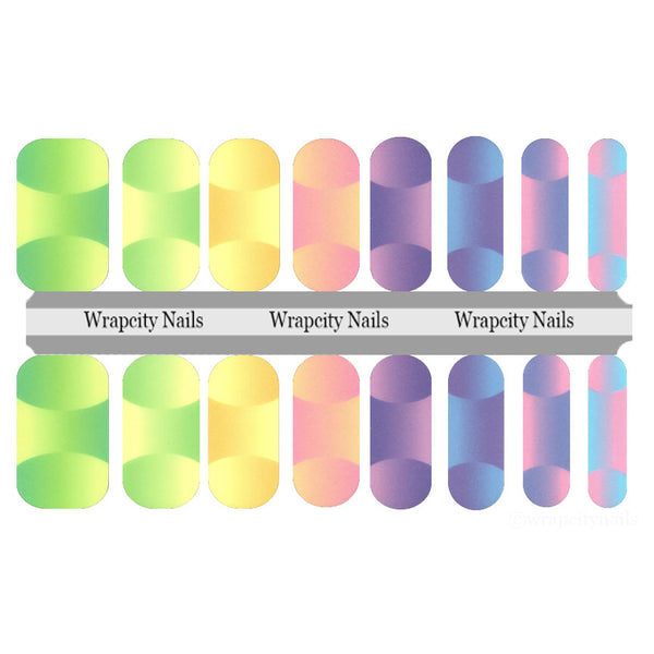 Optical Rainbow Nail Wrap