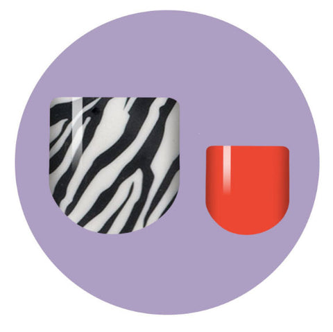 Painted Zebra Pedi Nail Wrap