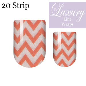 Peach Chevron Luxury Nail Wrap