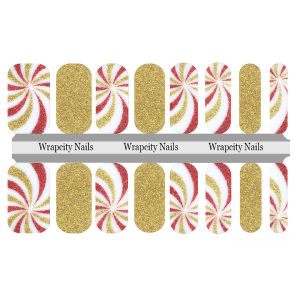 Peppermint Glam Nail Wrap