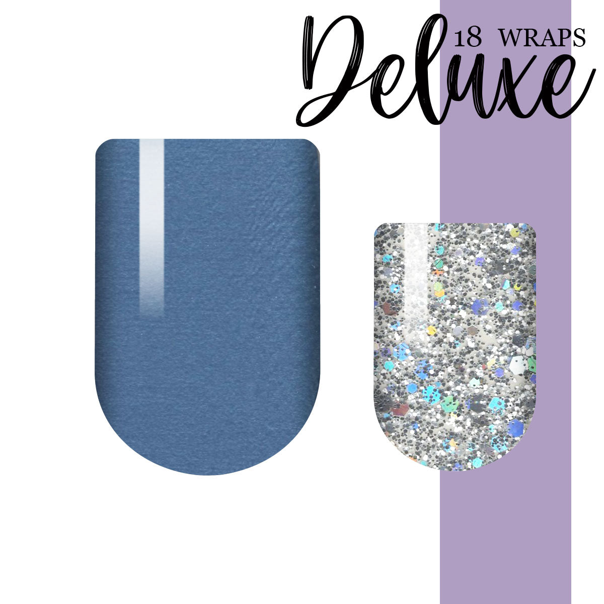 Periwinkle Glamour Deluxe Nail Wrap