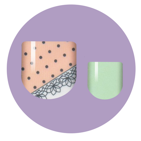 Pink Polka Pedi Nail Wrap