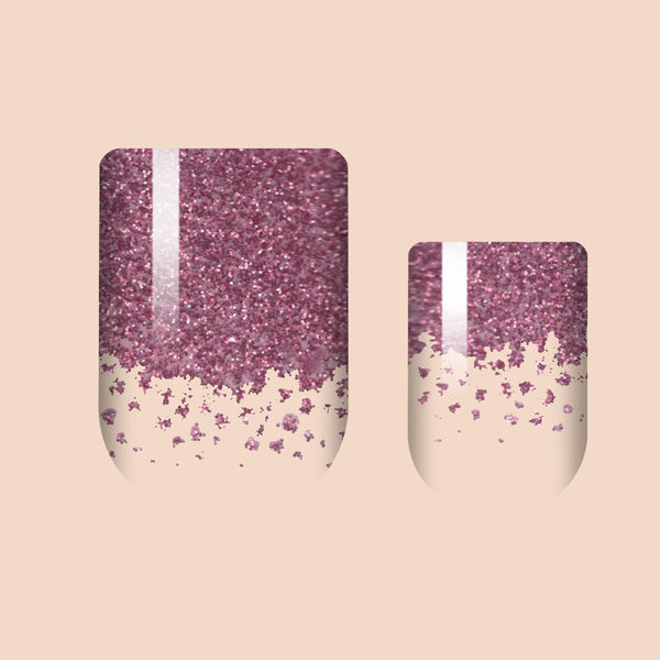 Pink Shimmer French Nail Wrap