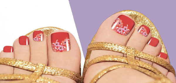 Poison Poppies Pedi Nail Wrap