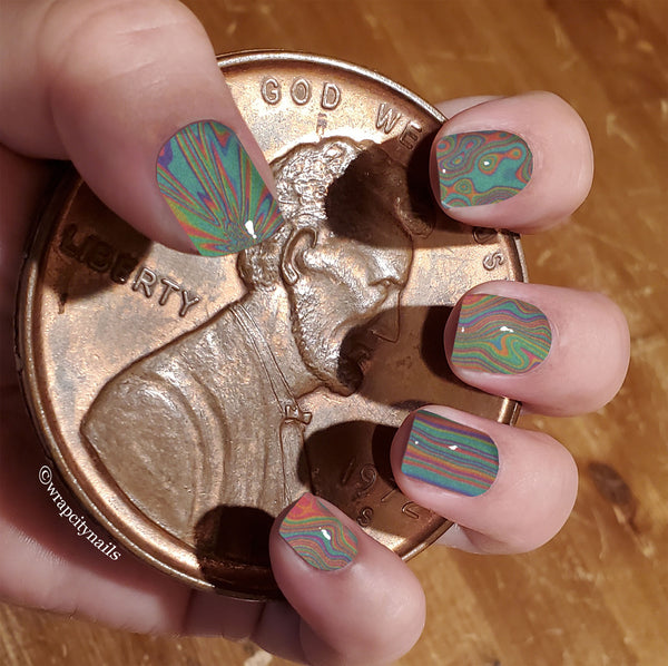 Psychedelic Groove Nail Wrap