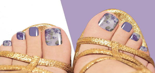 Purple Rose Pedi Nail Wrap