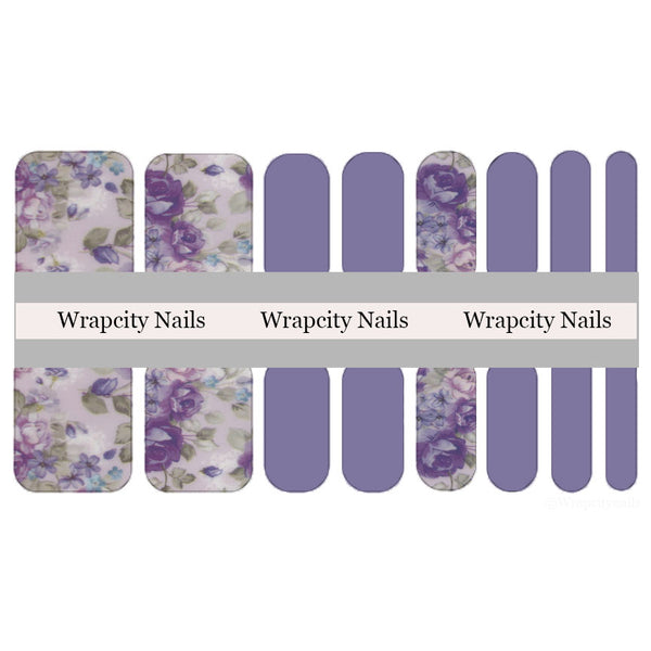 Purple Rose Pedi Nail Wrap