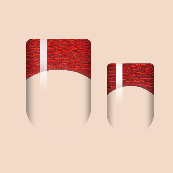 Red Ribbon French Nail Wrap