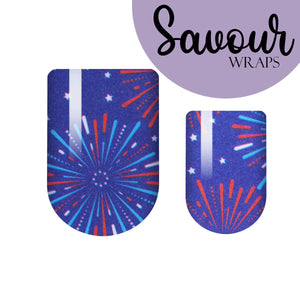 Red, White, & Blooms Savour Nail Wrap