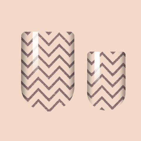 Rose Gold Chevrons Nail Wrap