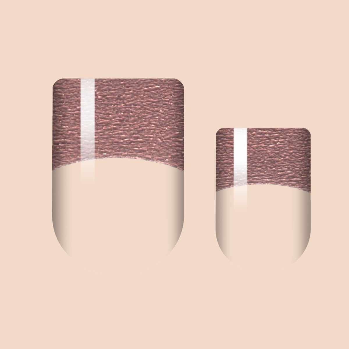 Rose Gold French Nail Wrap