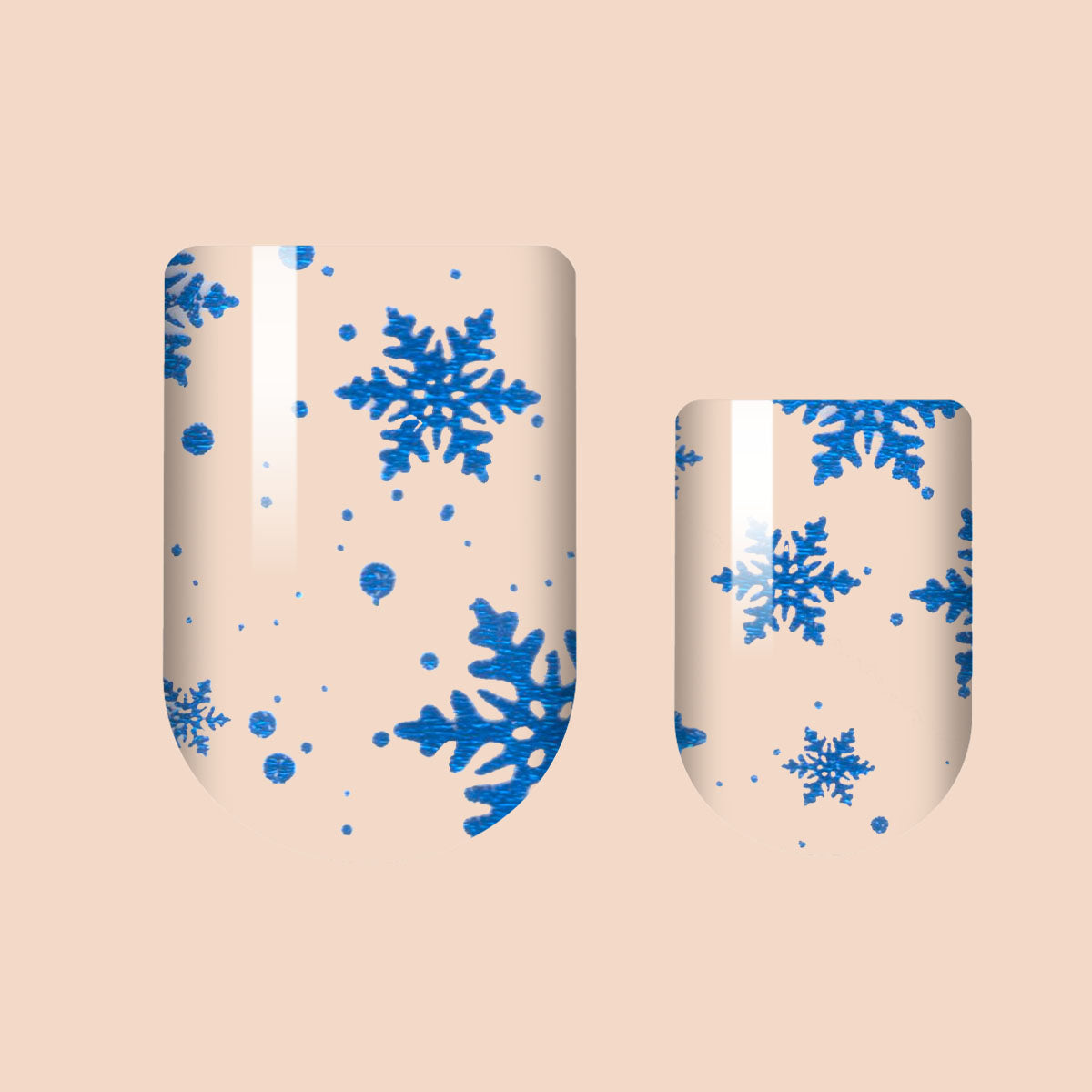 Sapphire Snow Storm Nail Wrap