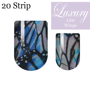 Sapphire Wings Luxury Nail Wrap