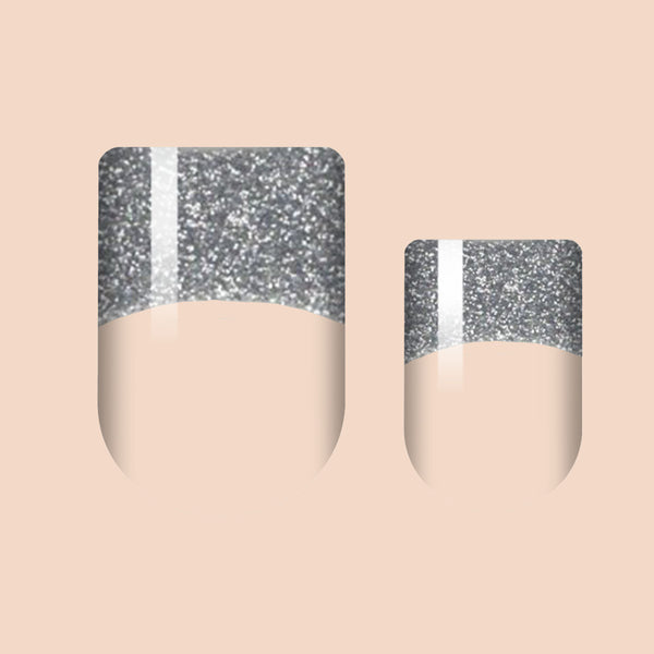 Sassy Silver French Nail Wrap