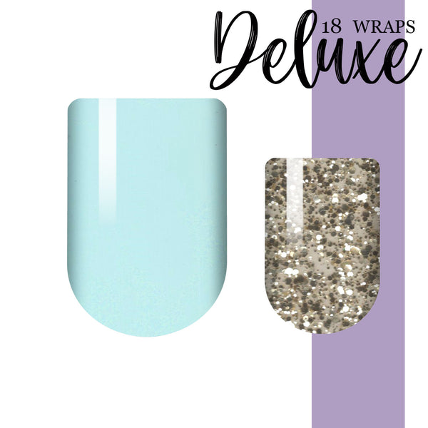 Seafoam Glamour Deluxe Nail Wrap