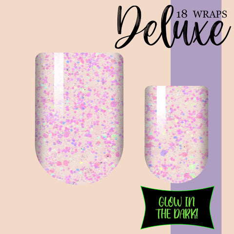 Sheerly Pink Glam Glow Deluxe Nail Wrap
