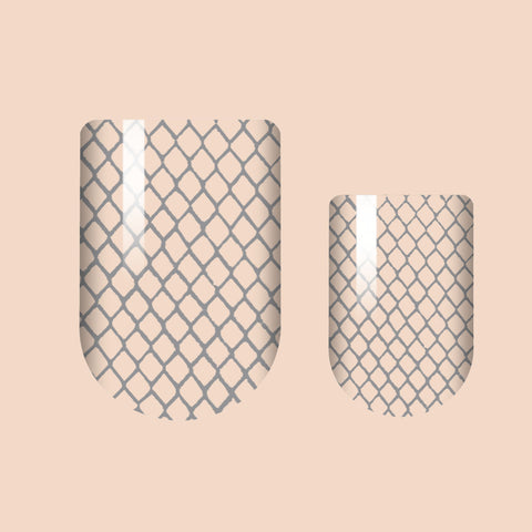 Silver Fishnet Nail Wrap