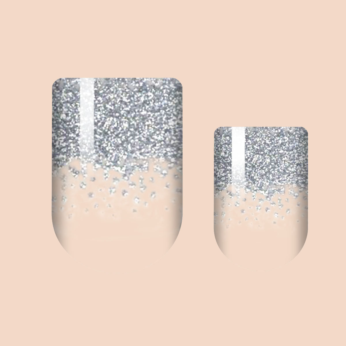 Silver Tipped French Nail Wrap