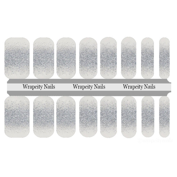 Silver Tipped French Nail Wrap