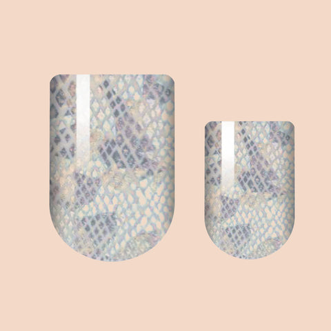 Silvery Serpent Nail Wrap