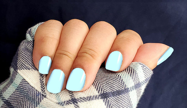 Sky Blue Glow Deluxe Nail Wrap