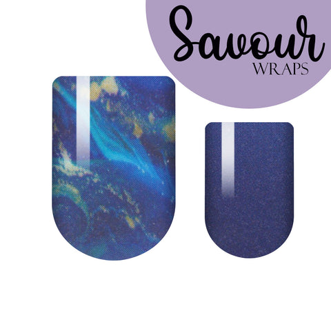 Something To Marble Blue Savour Nail Wrap