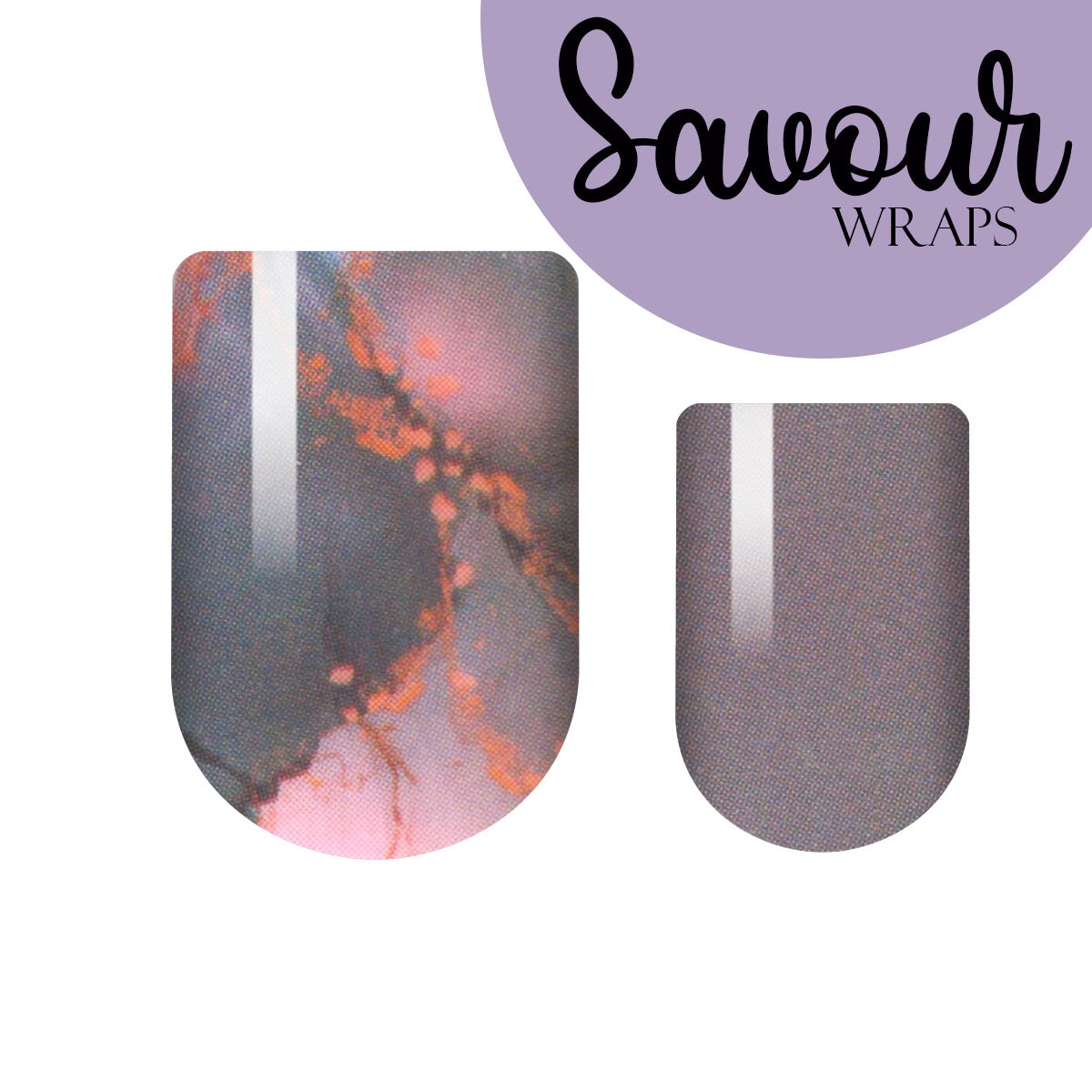 Something To Marble Plum Savour Nail Wrap