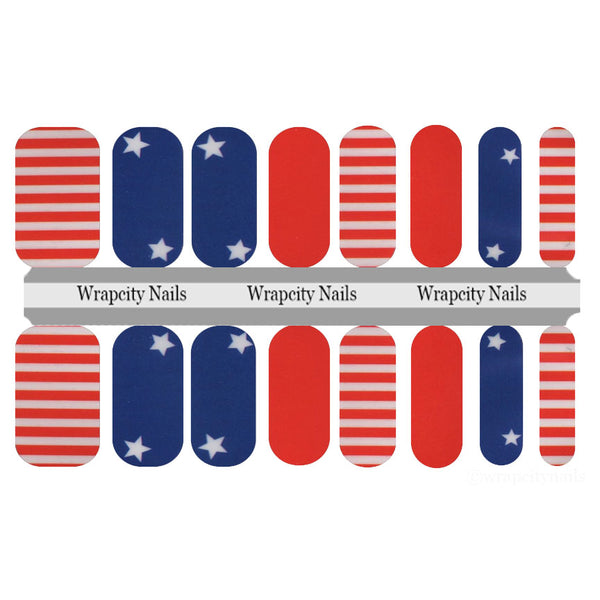 Stars and Stripes Nail Wrap