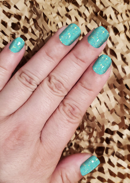 Turquoise Glam Nail Wrap