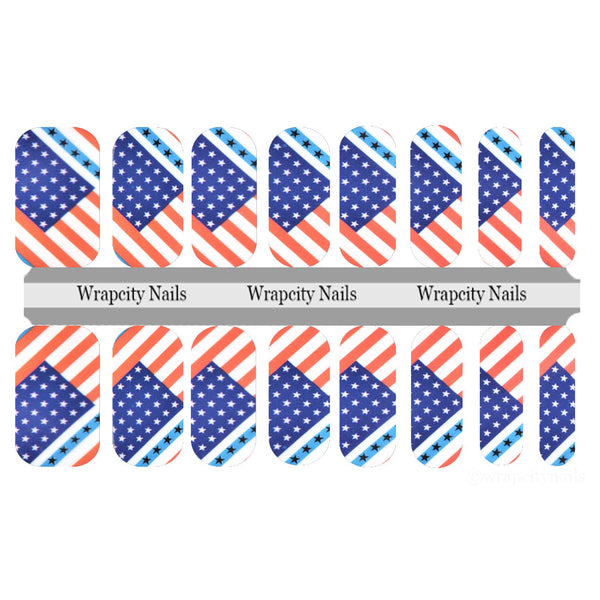 United We Stand Nail Wrap