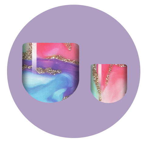 Vaporwave Pedi Nail Wrap